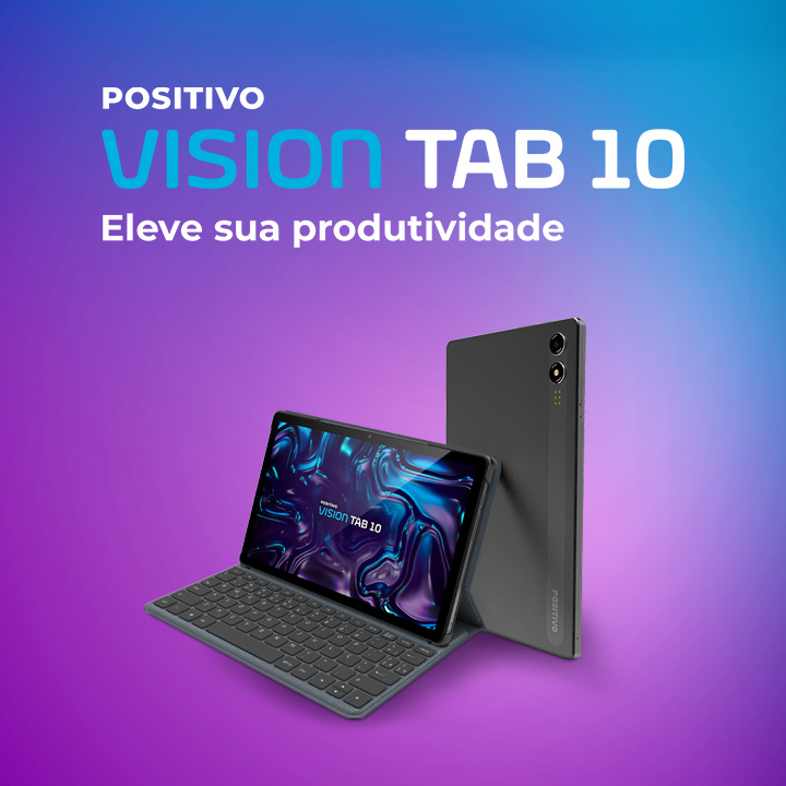 Tablet Positivo Vision Tab 10 + Capa Teclado – 4GB RAM 128GB Octa